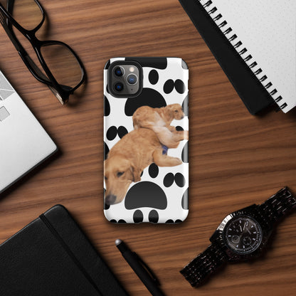 Paws-on Protection: Custom Tough Case for iPhone with Your Dog's Portrait