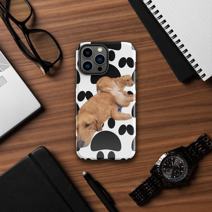 Paws-on Protection: Custom Tough Case for iPhone with Your Dog's Portrait