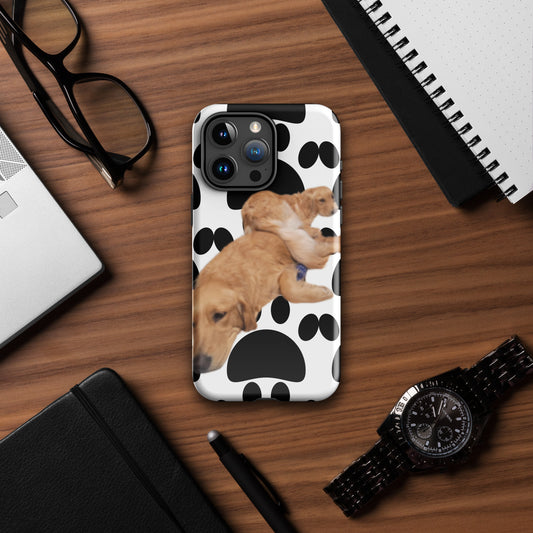Paws-on Protection: Custom Tough Case for iPhone with Your Dog's Portrait