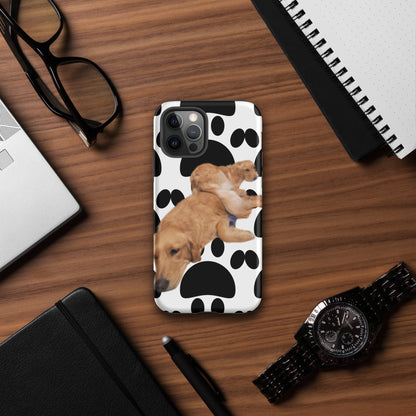 Paws-on Protection: Custom Tough Case for iPhone with Your Dog's Portrait