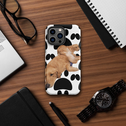 Paws-on Protection: Custom Tough Case for iPhone with Your Dog's Portrait