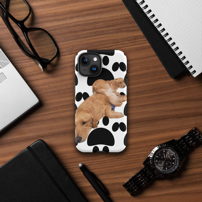 Paws-on Protection: Custom Tough Case for iPhone with Your Dog's Portrait