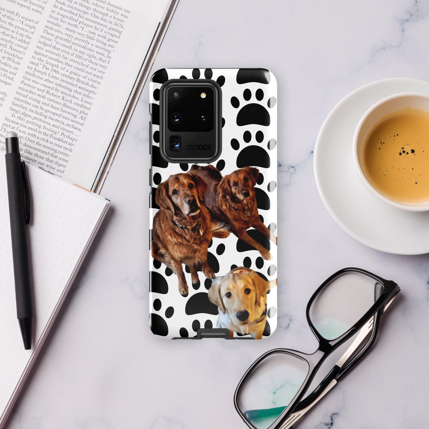 Paws-on Protection: Custom Tough Case for Samsung Phones with Your Dog's Portrait