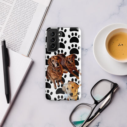 Paws-on Protection: Custom Tough Case for Samsung Phones with Your Dog's Portrait