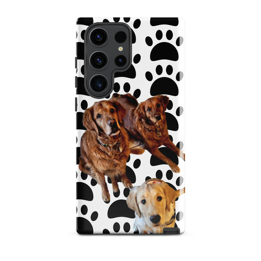Paws-on Protection: Custom Tough Case for Samsung Phones with Your Dog's Portrait