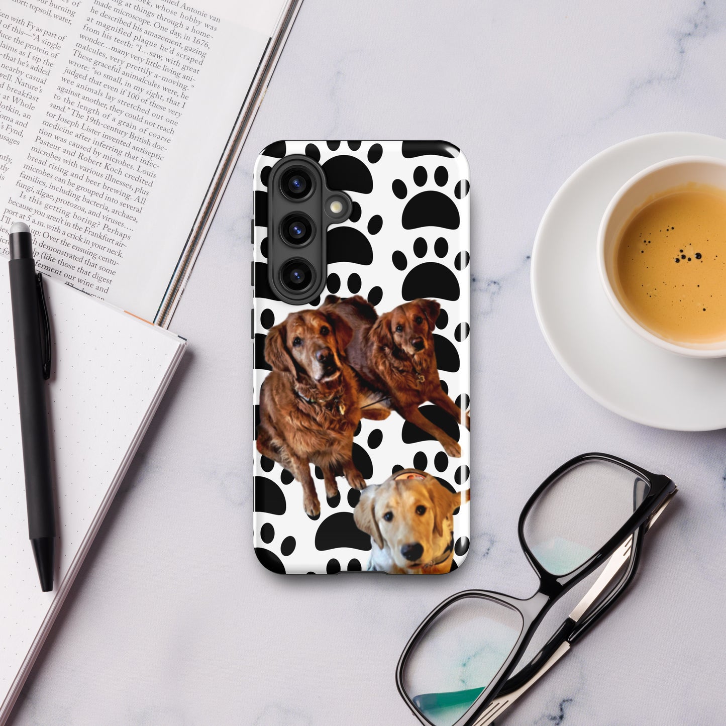 Paws-on Protection: Custom Tough Case for Samsung Phones with Your Dog's Portrait