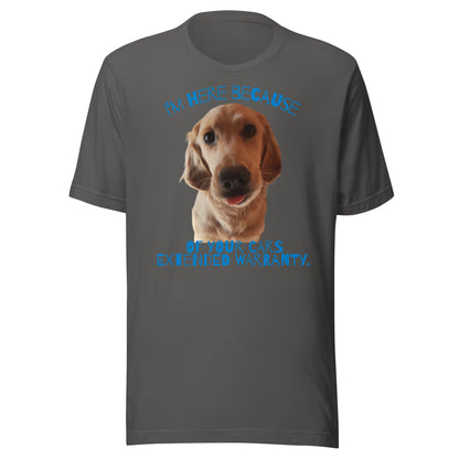 Golden Retriever Cars Extended Warranty Unisex t-shirt