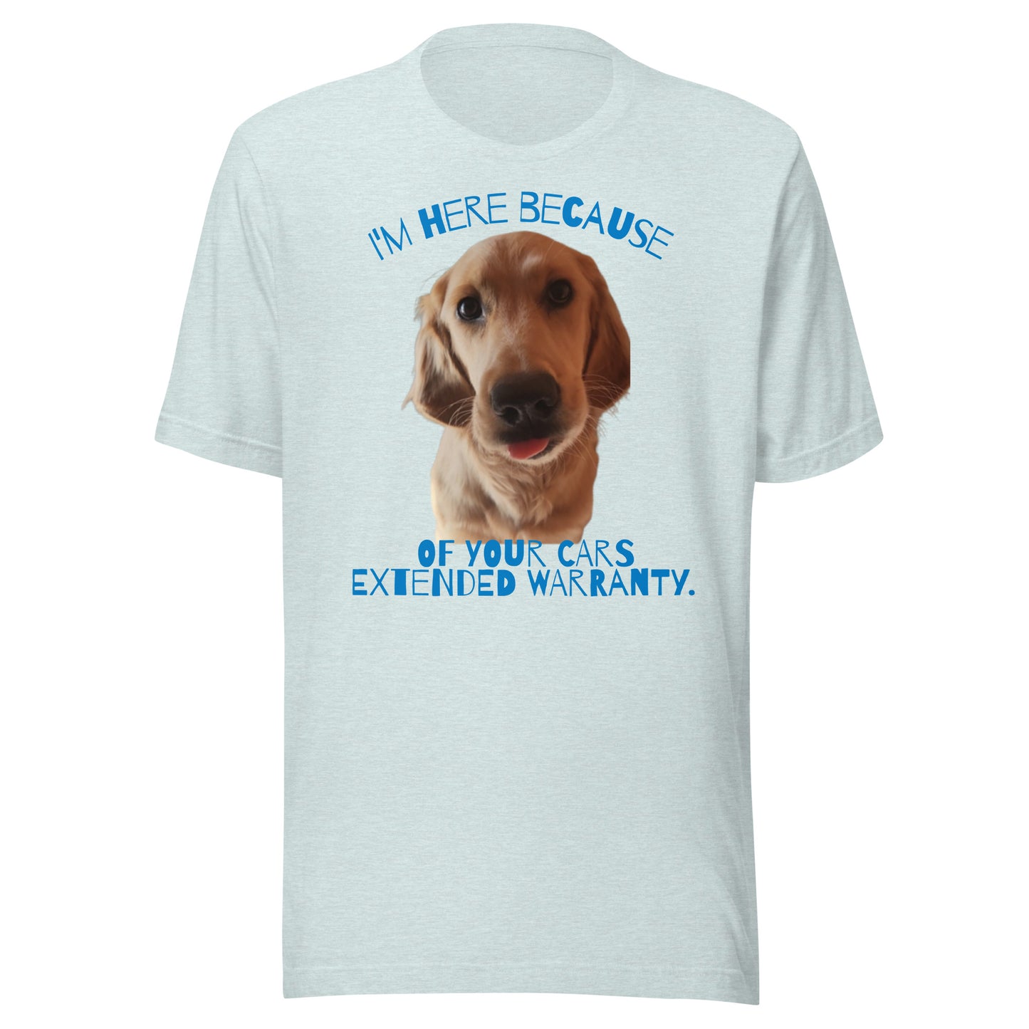 Golden Retriever Cars Extended Warranty Unisex t-shirt