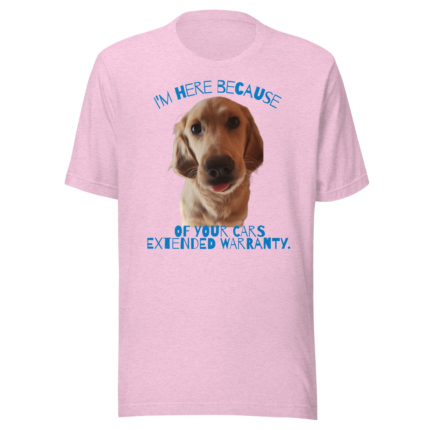 Golden Retriever Cars Extended Warranty Unisex t-shirt