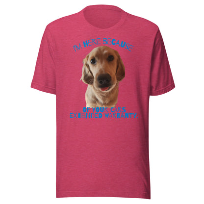 Golden Retriever Cars Extended Warranty Unisex t-shirt