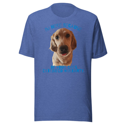 Golden Retriever Cars Extended Warranty Unisex t-shirt