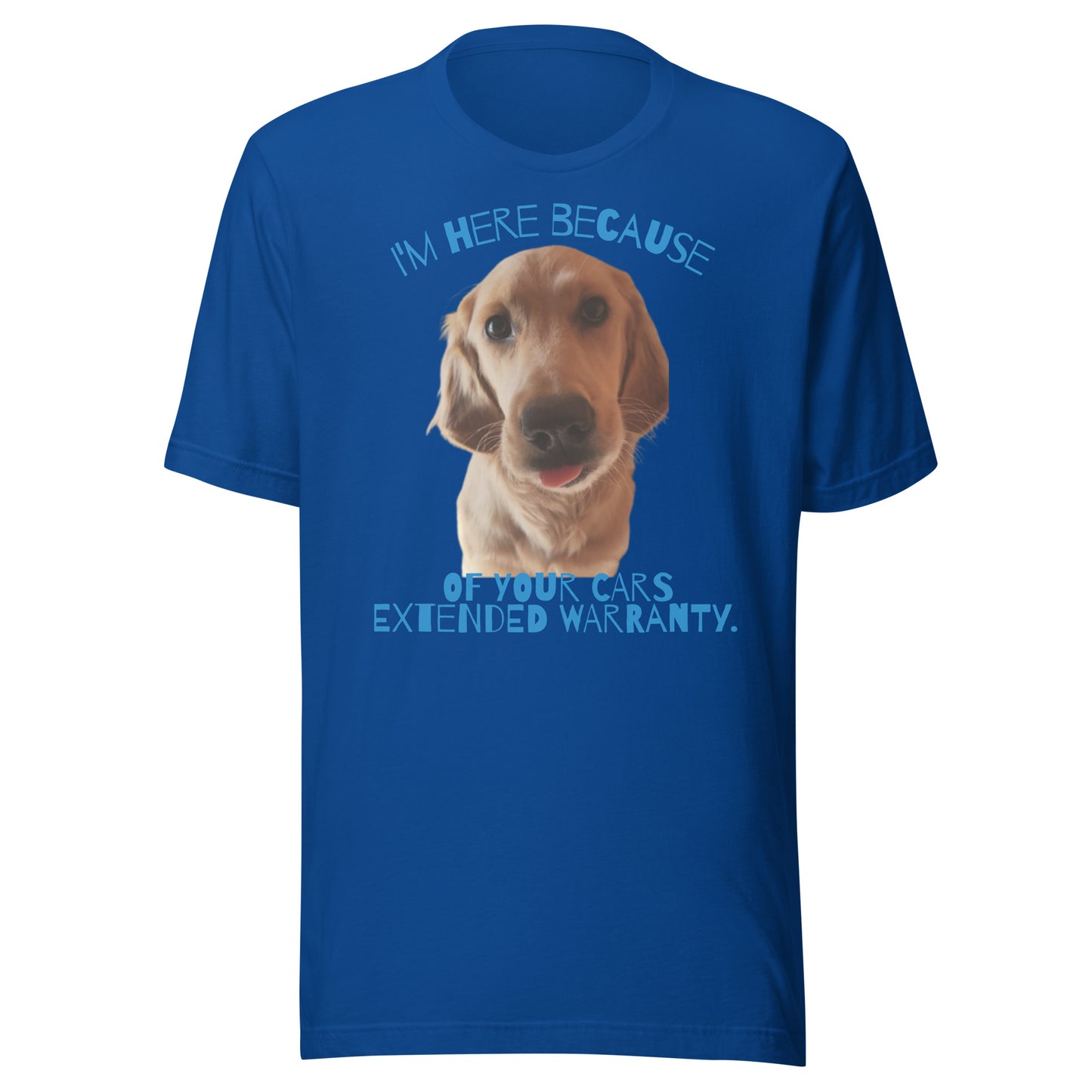 Golden Retriever Cars Extended Warranty Unisex t-shirt